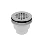 Jaclo - 2'' PVC Large Body Complete Shower Drain with Snap in Drain Plate (Glue) - White