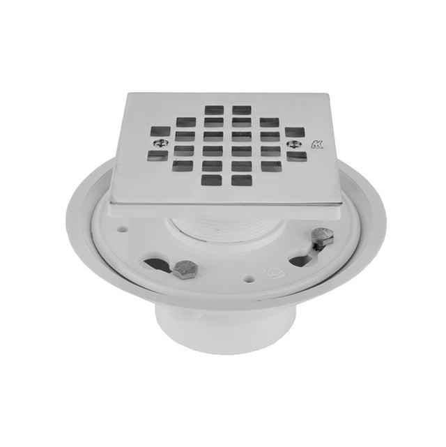 Jaclo - 2'' or 3'' PVC Complete Square Shower Drain - White