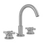 Jaclo - Uptown Contempo Faucet with Round Escutcheons & Low Contempo Cross Handles -1.2 GPM - White