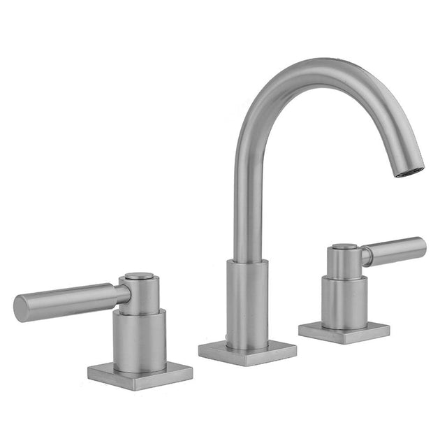 Jaclo - Uptown Contempo Faucet with Square Escutcheons & Lever Handles - White