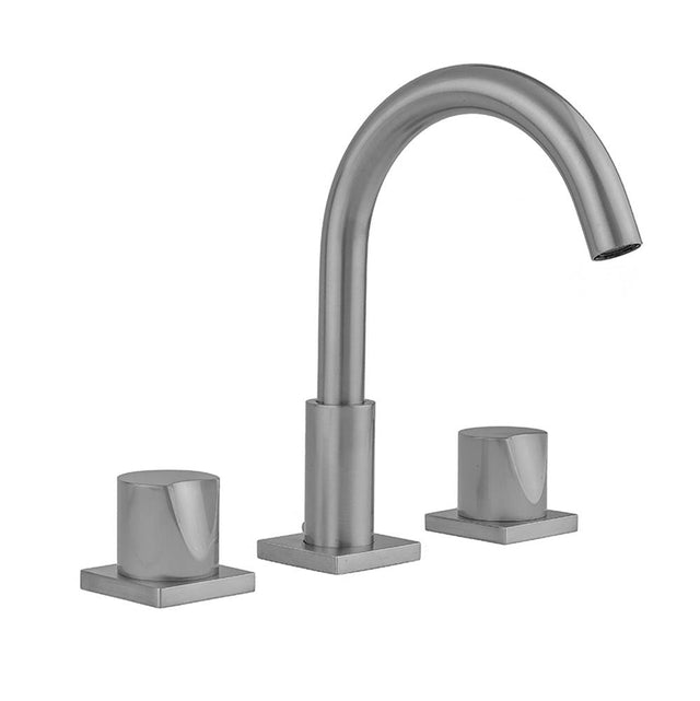 Jaclo - Uptown Contempo Faucet with Square Escutcheons & Thumb Handles - White