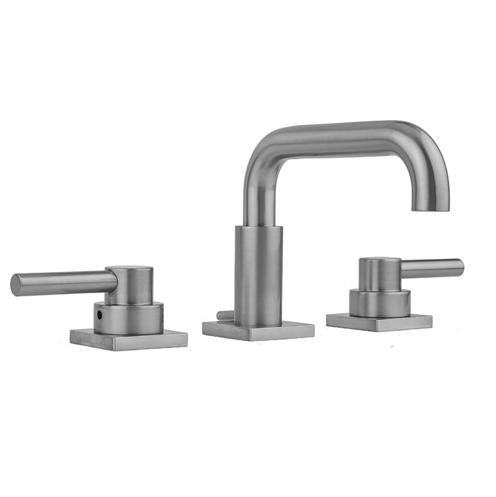 Jaclo - Downtown  Contempo Faucet with Square Escutcheons & Contempo Lever Handles- 0.5 GPM - White
