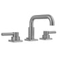 Jaclo - Downtown  Contempo Faucet with Square Escutcheons & Contempo Lever Handles- 0.5 GPM - White