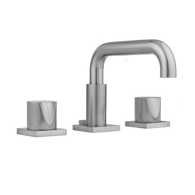 Jaclo - Downtown  Contempo Faucet with Square Escutcheons & Thumb Handles - White