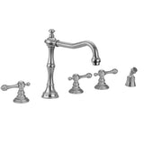 Jaclo - Roaring 20's Roman Tub Set with Majesty Lever Handles and Angled Handshower - Vintage Bronze