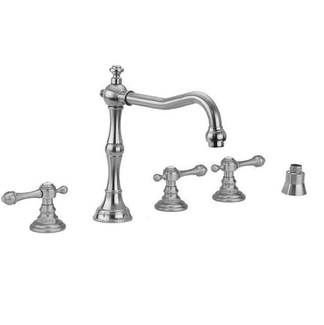 Jaclo - Roaring 20's Roman Tub Set with Majesty Lever Handles and Straight Handshower - Vintage Bronze