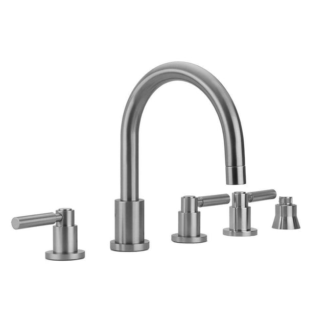Jaclo - Contempo Roman Tub Set with High Lever Handles and Straight Handshower - Vintage Bronze