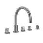 Jaclo - Contempo Roman Tub Set with Thumb Handles and Straight Handshower - Vintage Bronze