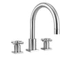 Jaclo - Contempo Uptown Roman Tub Set with Contempo High Cross Handles - Square Escutcheons - White