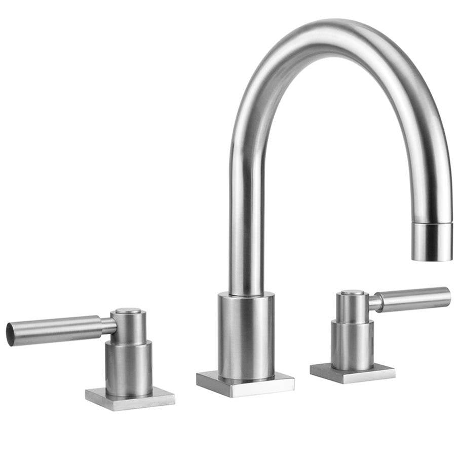 Jaclo - Contempo Uptown Roman Tub Set with Contempo High Lever Handles - Square Escutcheons - White