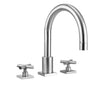 Jaclo - Contempo Uptown Roman Tub Set with Hub Base Cross Handles and Square Escutcheons - White