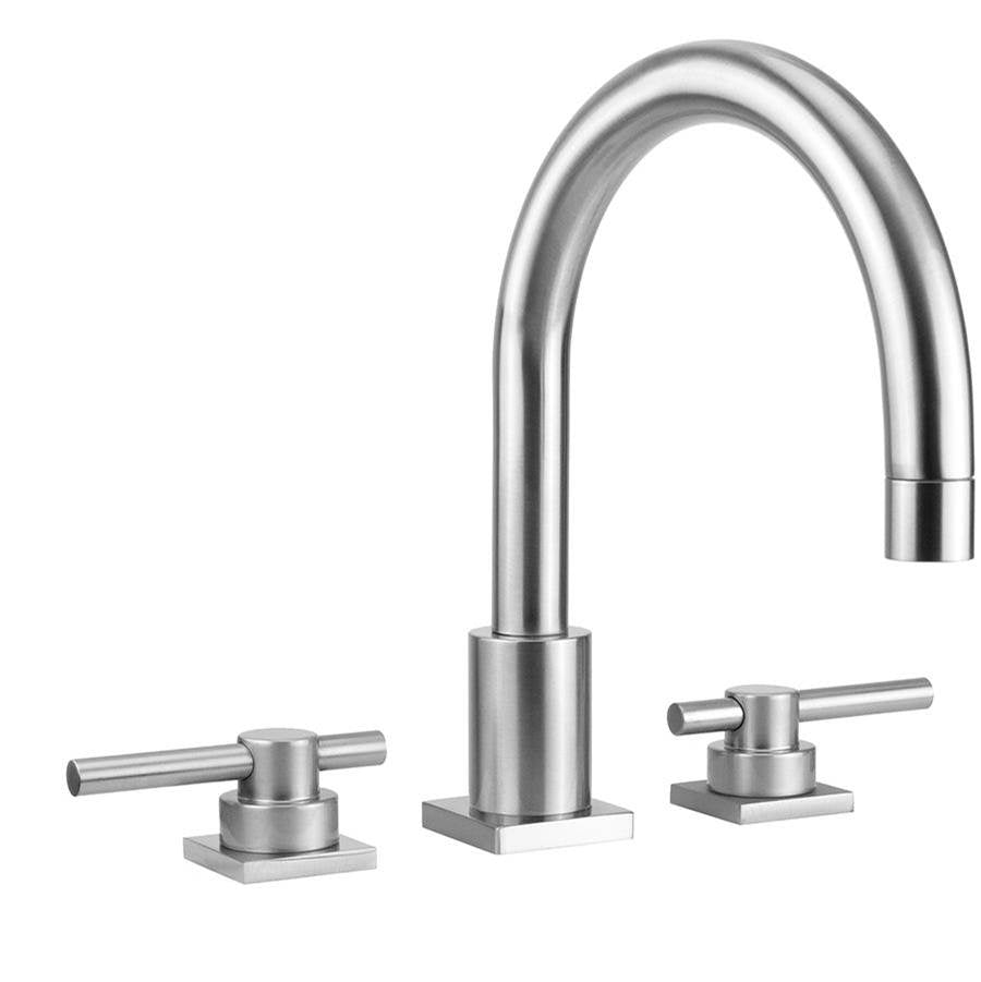 Jaclo - Contempo Uptown Roman Tub Set with Contempo Peg Lever Handles - Square Escutcheons - White