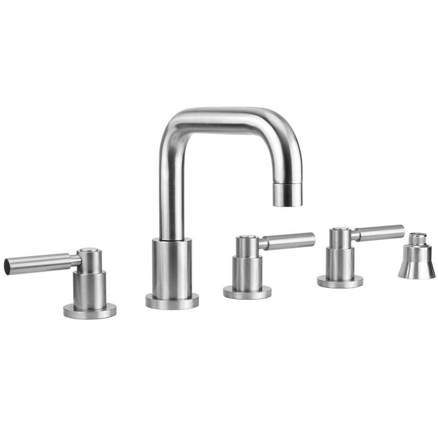 Jaclo - Contempo Downtown Roman Tub Set with High Lever Handles and Straight Handshower Holder - Vintage Bronze