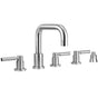 Jaclo - Contempo Downtown Roman Tub Set with High Lever Handles and Straight Handshower Holder - Vintage Bronze
