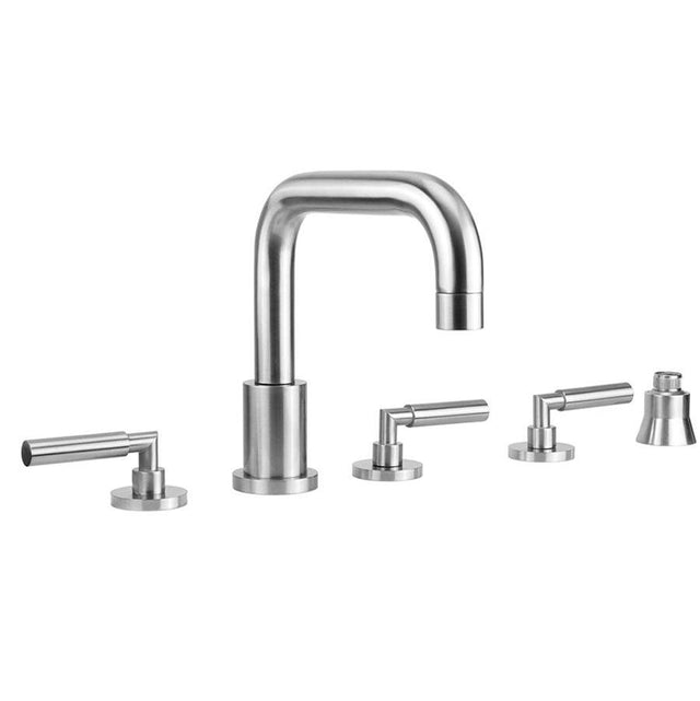 Jaclo - Contempo Downtown Roman Tub Set with Hub Base Lever Handles and Straight Handshower Holder - Vintage Bronze