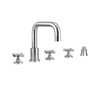 Jaclo - Contempo Downtown Roman Tub Set with Hub Base Cross Handles and Straight Handshower Holder - Vintage Bronze