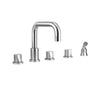 Jaclo - Contempo Downtown Roman Tub Set with Thumb Handles and Angled Handshower Holder - Vintage Bronze
