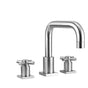 Jaclo - Contempo Downtown Roman Tub Set with Contempo Cross Handles and Square Escutcheons - White