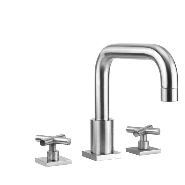 Jaclo - Contempo Downtown Roman Tub Set with Hub Base Cross Handles and Square Escutcheons - White