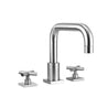 Jaclo - Contempo Downtown Roman Tub Set with Hub Base Cross Handles and Square Escutcheons - White
