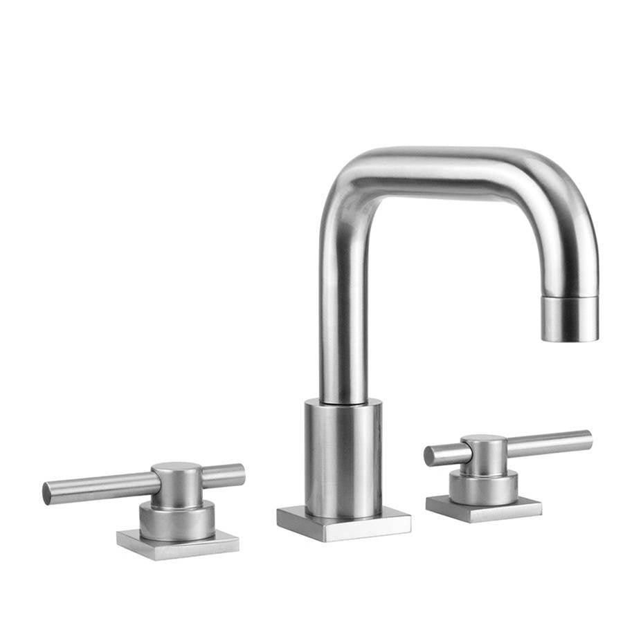 Jaclo - Contempo Downtown Roman Tub Set with Peg Lever Handles and Square Escutcheons - White