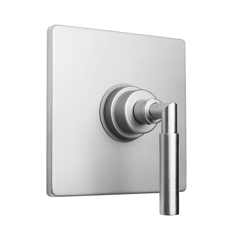 Jaclo - Square Plate With Contempo Hub Base Round Lever Trim For Pressure Balance Cycling Valve (J-CSV) - White