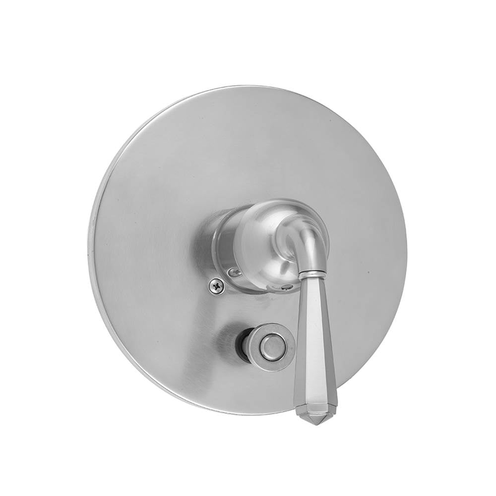 Jaclo - Round Plate With Hex Lever Trim For Pressure Balance Valve With Built-in Diverter (J-DIV-PBV) - White