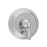 Jaclo - Round Step Plate With Regency Lever Trim For Pressure Balance Valve With Built-in Diverter (J-DIV-PBV) - White