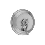 Jaclo - Round Step Plate With Ribbon Lever Trim For Pressure Balance Cycling Valve With Built-in Diverter (J-DIV-CSV) - White