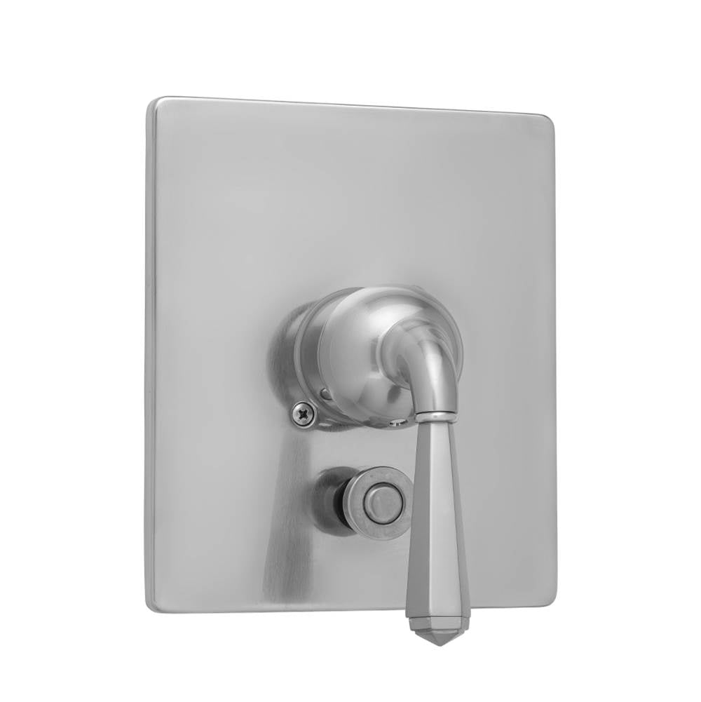 Jaclo - Rectangle Plate With Hex Lever Trim For Pressure Balance Valve With Built-in Diverter (J-DIV-PBV) - White