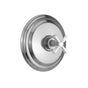 Jaclo - Round Step Plate With Hex Cross Handle Trim For Pressure Balance Cycling Valve (J-CSV) - White