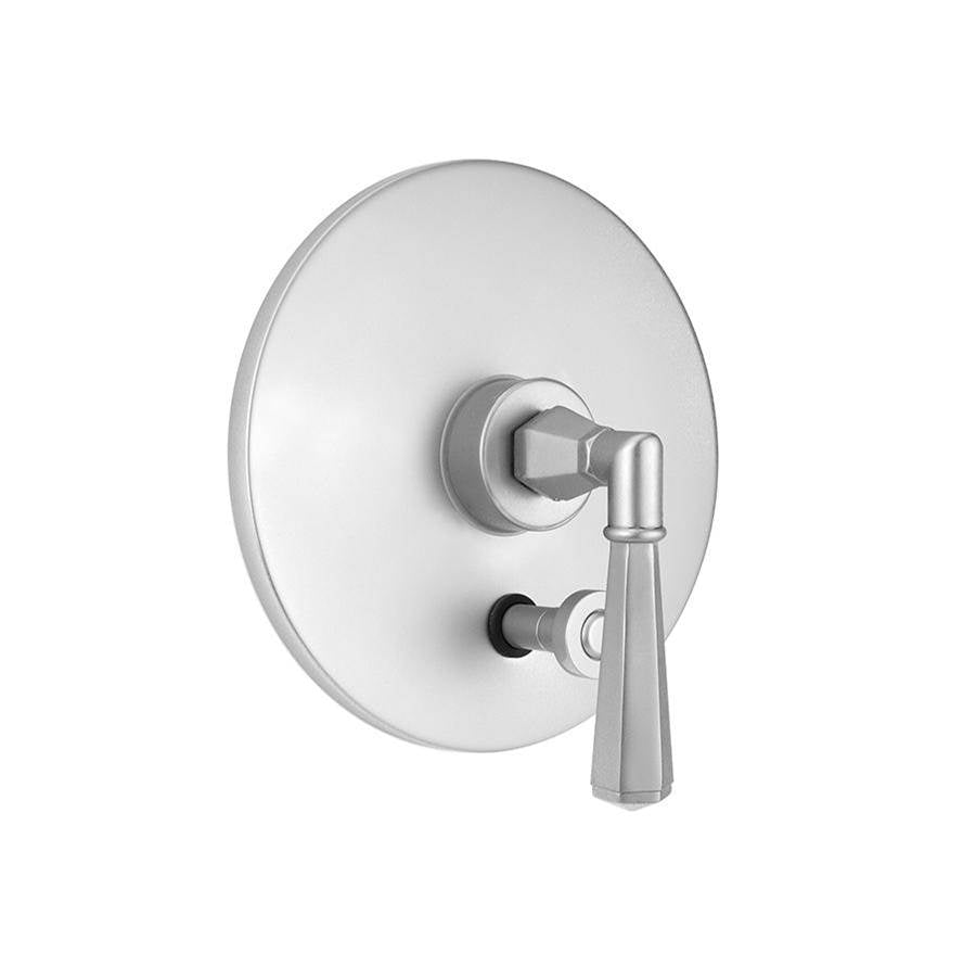 Jaclo - Round Plate With Hex Lever Trim For Pressure Balance Cycling Valve With Built-in Diverter (J-DIV-CSV) - White