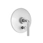 Jaclo - Round Plate With Contempo Slim Lever Trim For Pressure Balance Cycling Valve With Built-in Diverter (J-DIV-CSV) - White