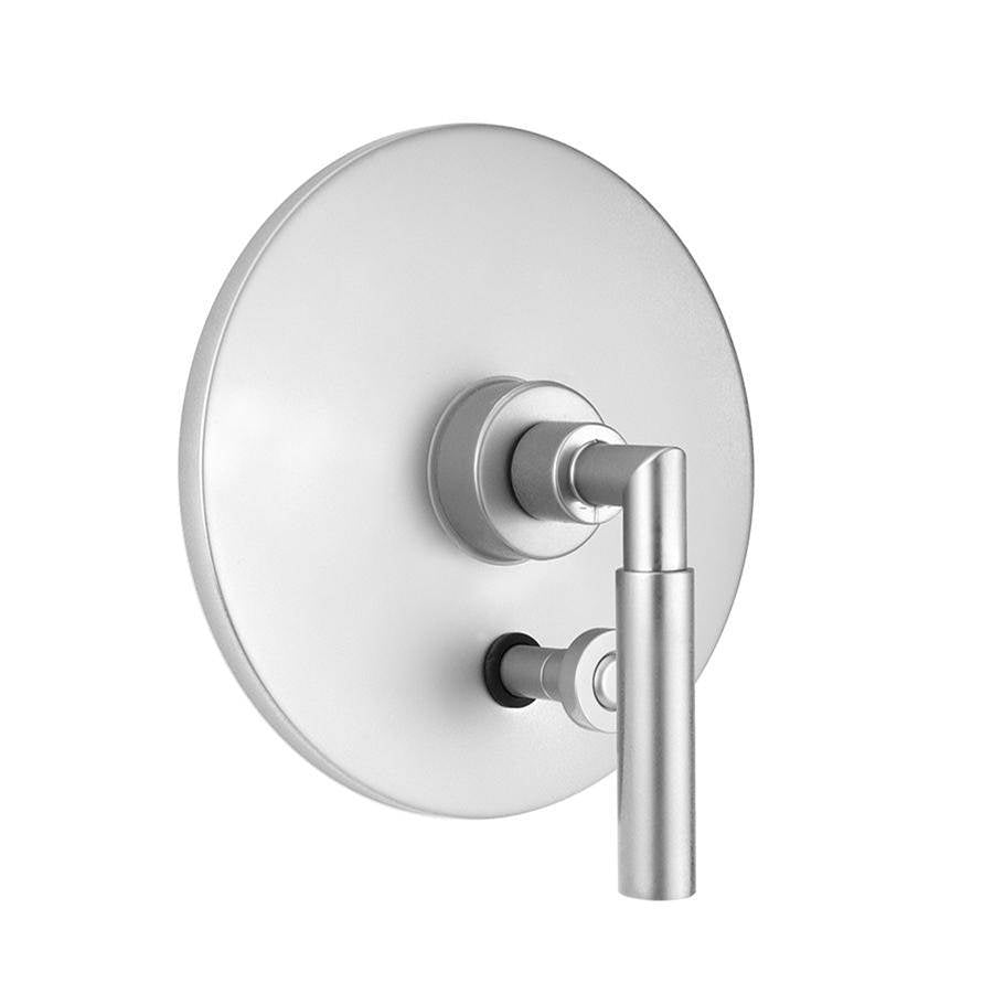 Jaclo - Round Plate With Round Contempo Hub Base Lever Trim For Pressure Balance Cycling Valve With Built-in Diverter (J-DIV-CSV) - White