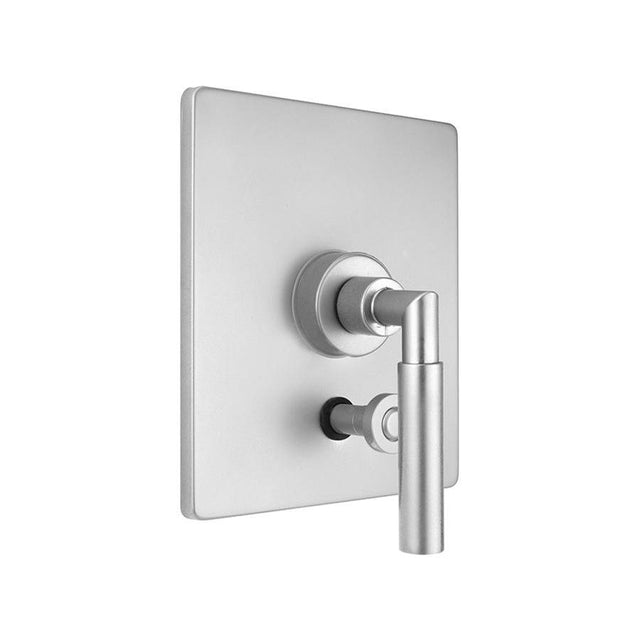 Jaclo - Rectangle Plate With Round Contempo Hub Base Lever Trim For Pressure Balance Cycling Valve With Built-in Diverter (J-DIV-CSV) - White