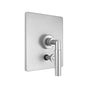 Jaclo - Rectangle Plate With Round Contempo Hub Base Lever Trim For Pressure Balance Cycling Valve With Built-in Diverter (J-DIV-CSV) - White