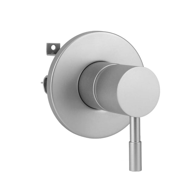 Jaclo - Round Plate With Contempo Round Lever Trim For Compact Pressure Balance Cycling Valve (J-COM-CSV) - White