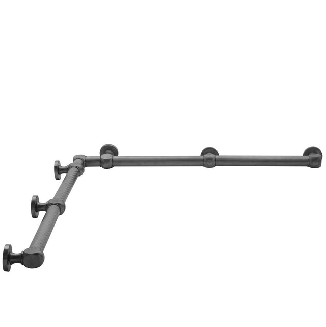 Jaclo - G71 36'' x 60'' Inside Corner Grab Bar - White
