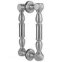 Jaclo - 8'' H20 Back to Back Shower Door Pull with Finials - White