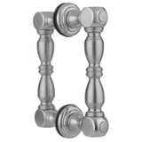Jaclo - 6'' H20 Back to Back Shower Door Pull with Finials - White
