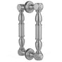 Jaclo - 32'' H21 Back to Back Shower Door Pull with Finials - White