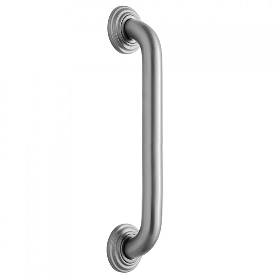Jaclo - 24'' Deluxe Grab Bar with Traditional Round Flange - Satin Cooper