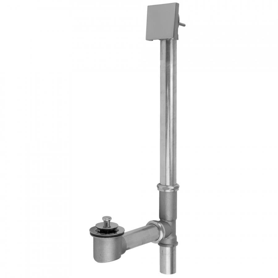 Jaclo - Brass Tub Drain Bottom Outlet Lift & Turn with Faceplate (Square) Tub Waste - Satin Cooper