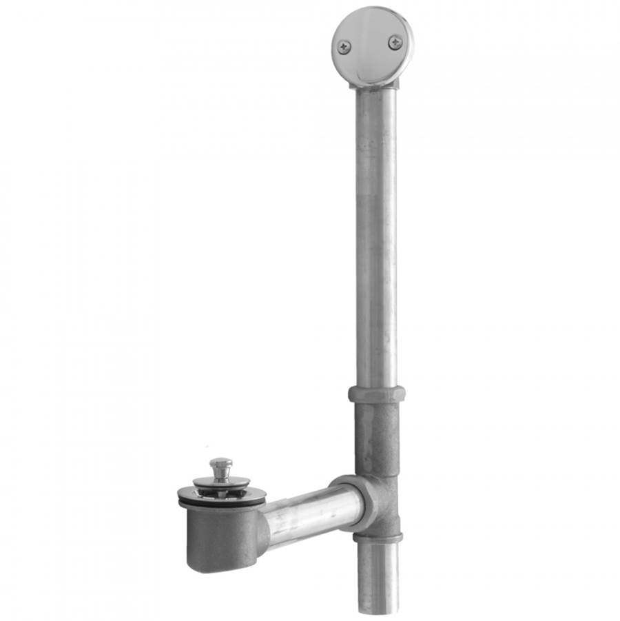 Jaclo - Brass Tub Drain Bottom Outlet Lift & Turn with Faceplate (2 Hole) Tub Waste - Satin Cooper