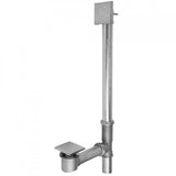 Jaclo - Brass Tub Drain Bottom Outlet Standard Toe Control with Faceplate (Square) Fully Polished and Plated Tub Waste - Satin Cooper