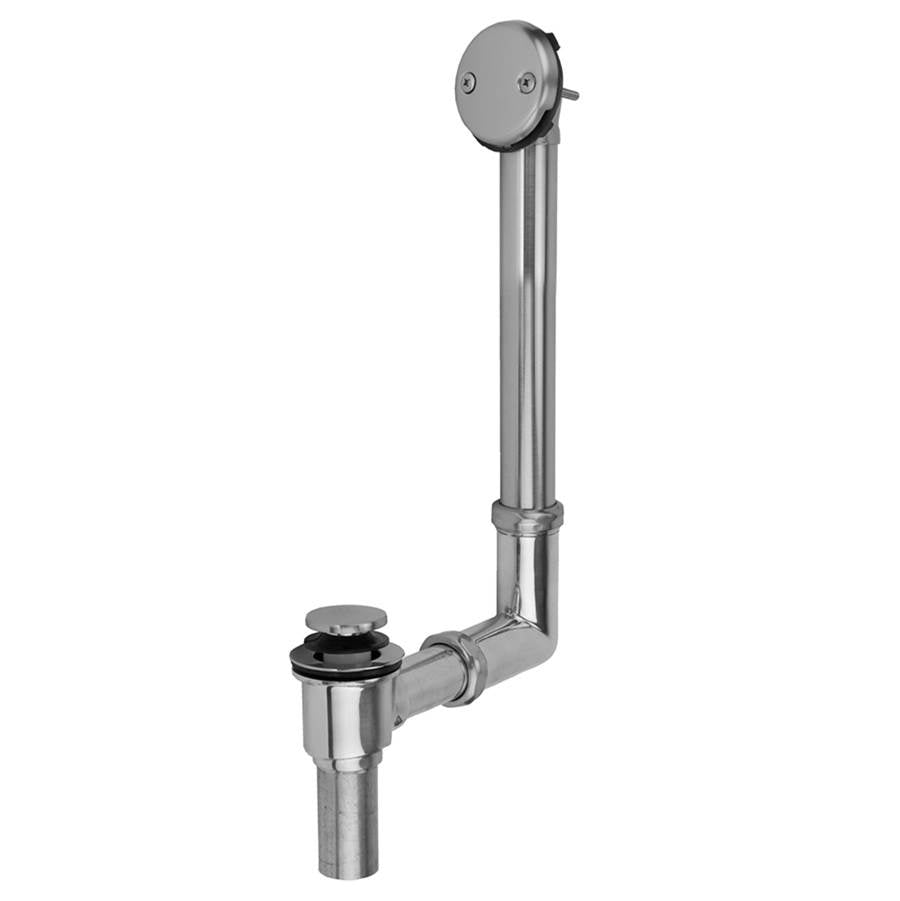 Jaclo - Brass Tub Drain Direct Outlet Toe Control with Faceplate (2 Hole) Tub Waste Fully Polished & Plated - Satin Cooper