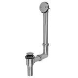 Jaclo - Brass Tub Drain Direct Outlet Toe Control with Faceplate (2 Hole) Tub Waste Fully Polished & Plated - Satin Cooper