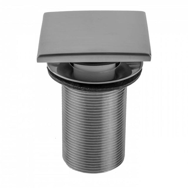 Jaclo - Extra Long Thread Square Toe Control Drain Strainer - 3'' Long Thread - White