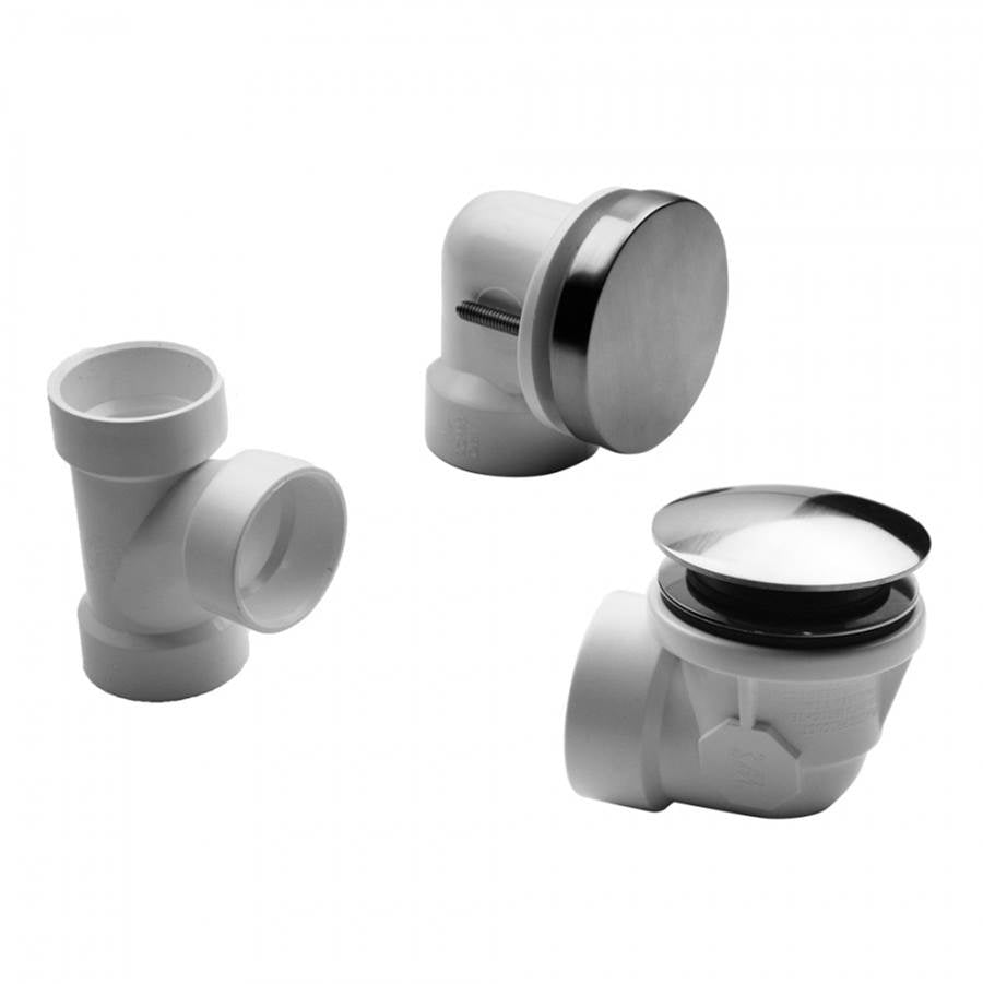 Jaclo - Toe-Control Drain Strainer With Round No Hole Faceplate Half Kit - White