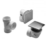 Jaclo - Toe Control Drain Strainer With Square No Hole Faceplate Half Kit - White